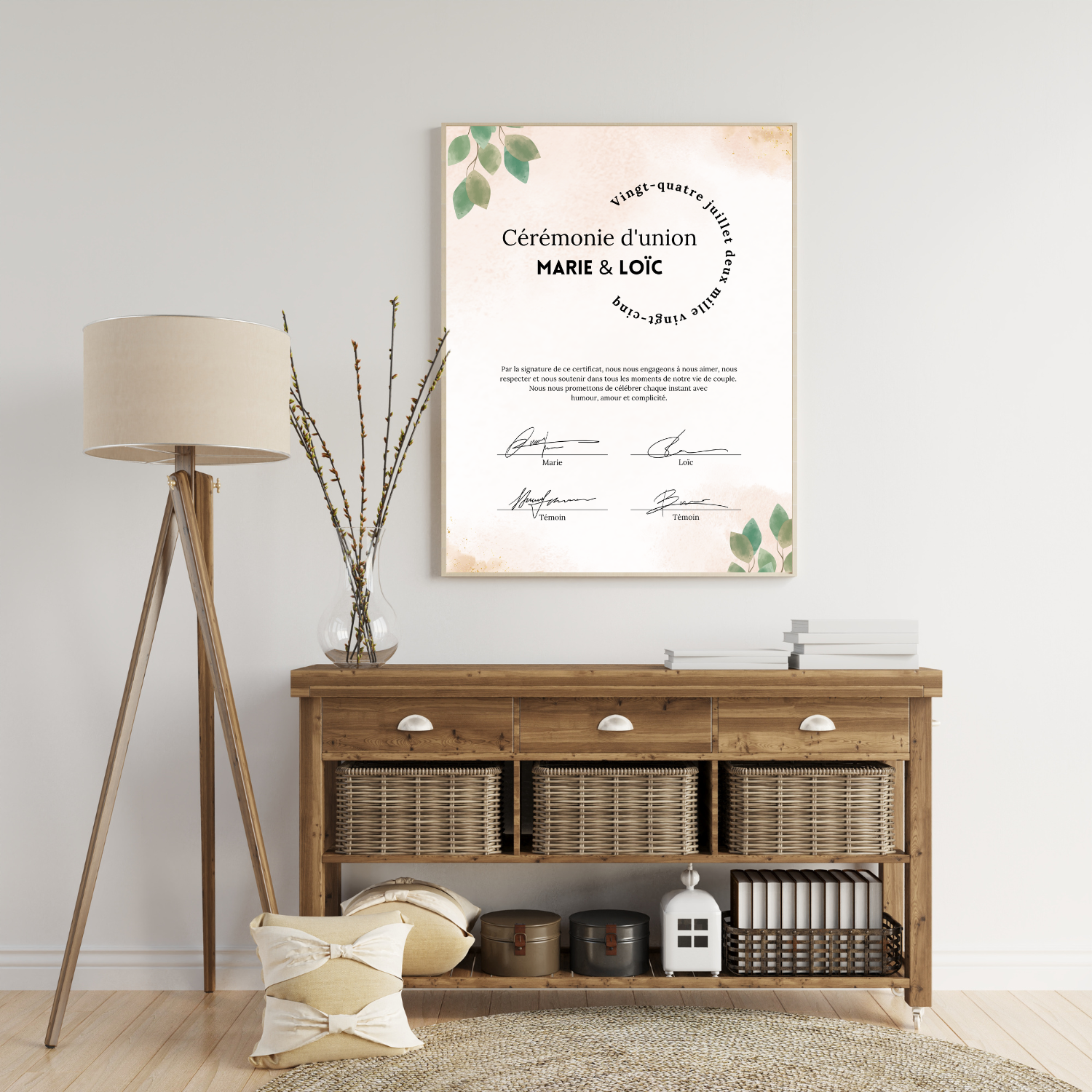 Personnaliser son certificat de mariage