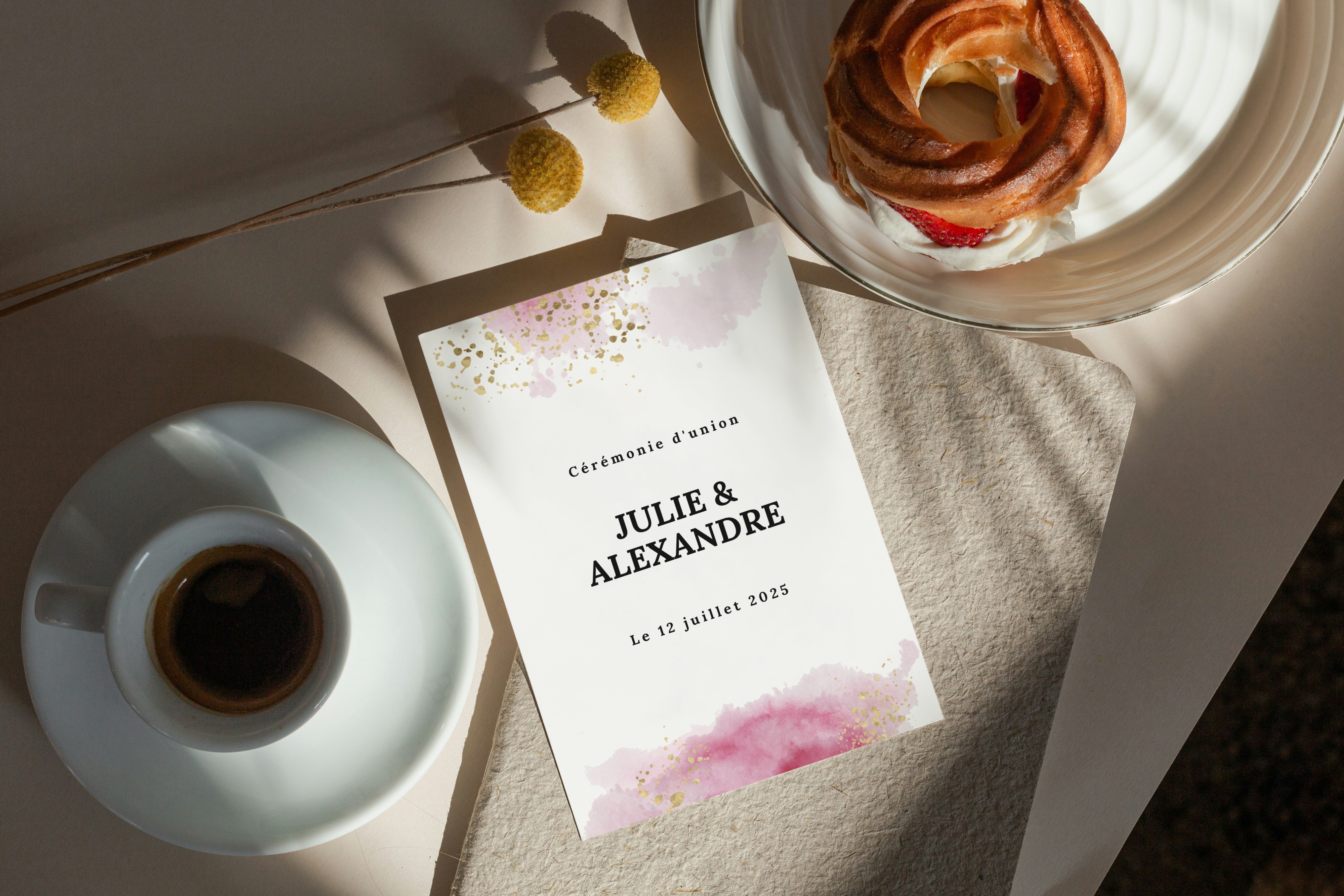 Carnet de cérémonie pour trame