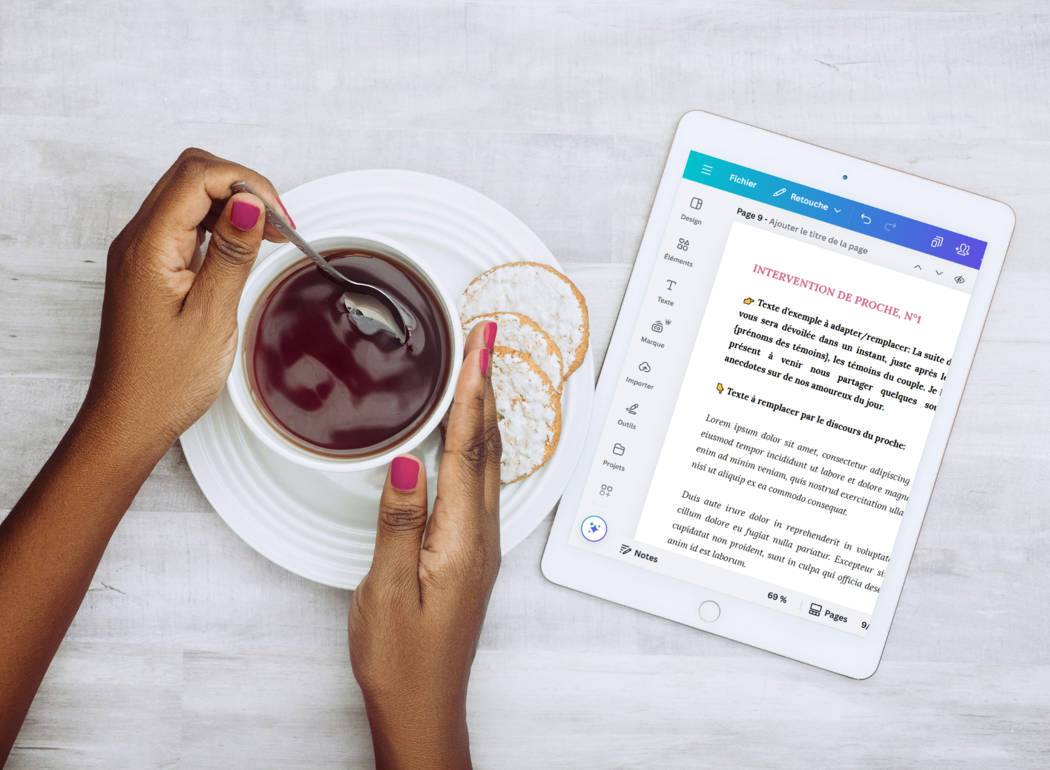 Template de carnet livret cérémonie