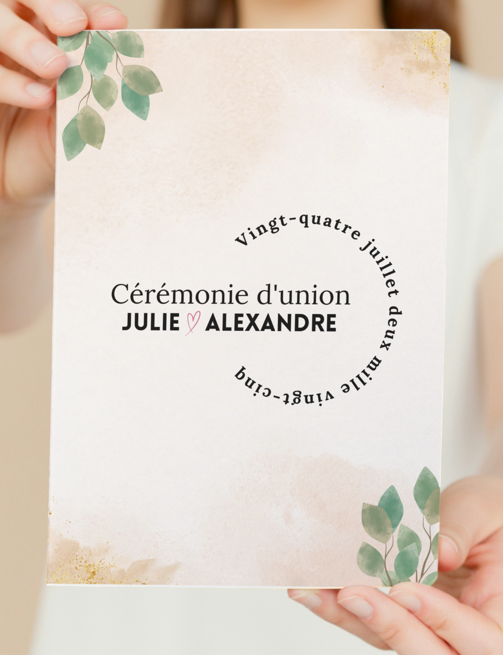 Modèle de livret pour cérémonie de mariage