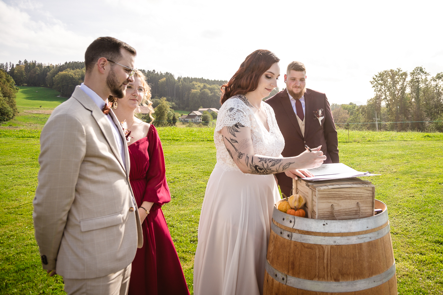 Signature de certificat de mariage laïque
