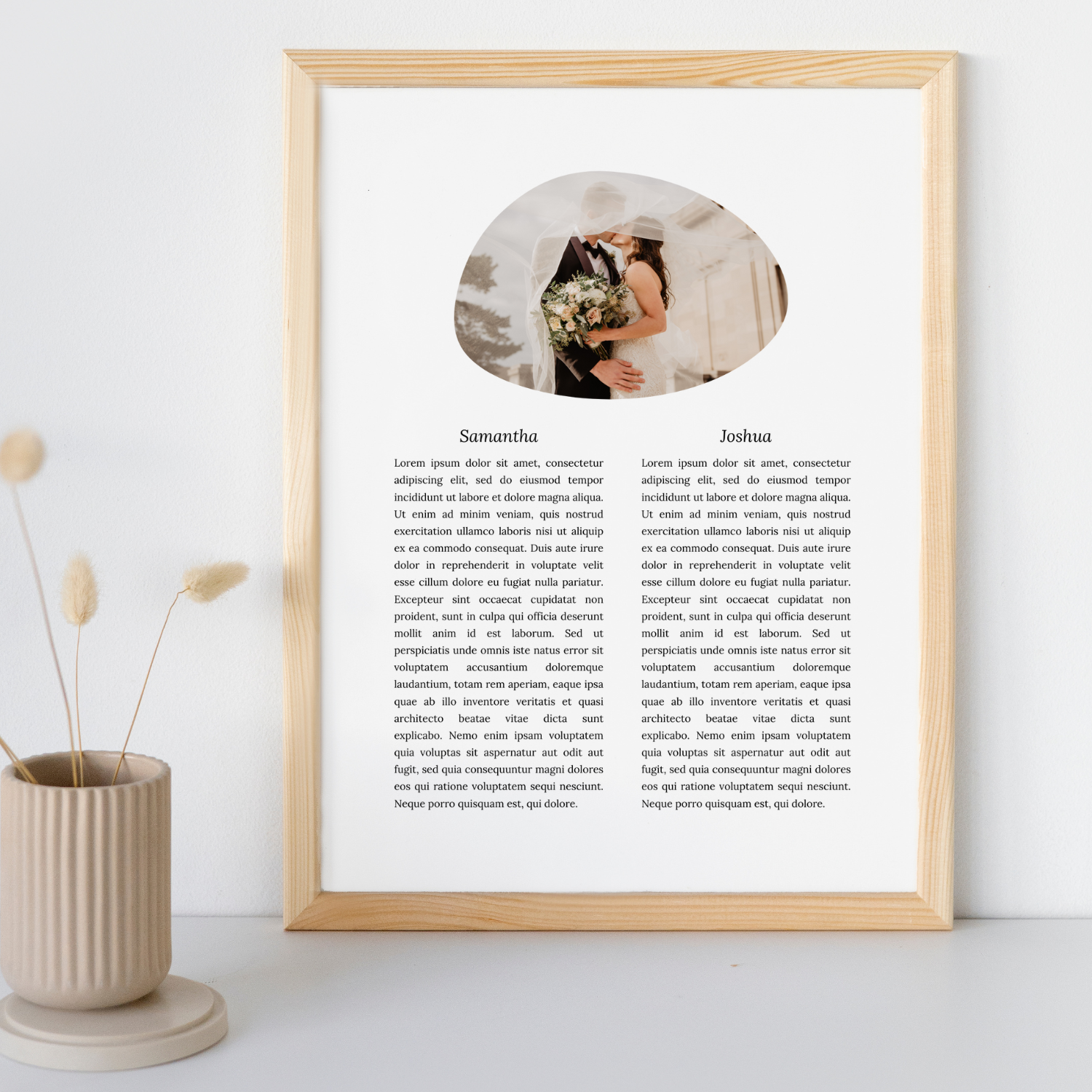 Wedding vows decoration