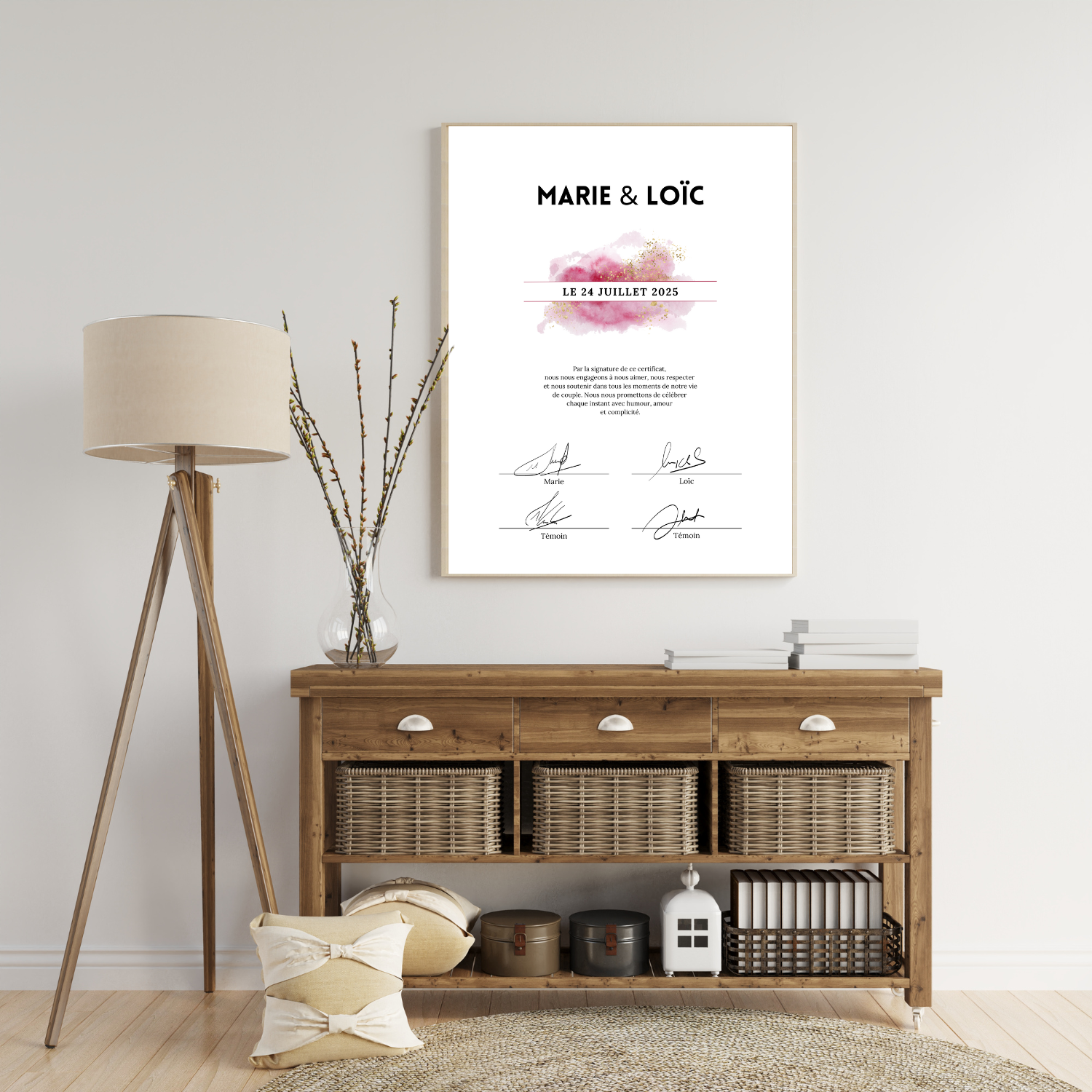 Certificat de mariage à personnaliser