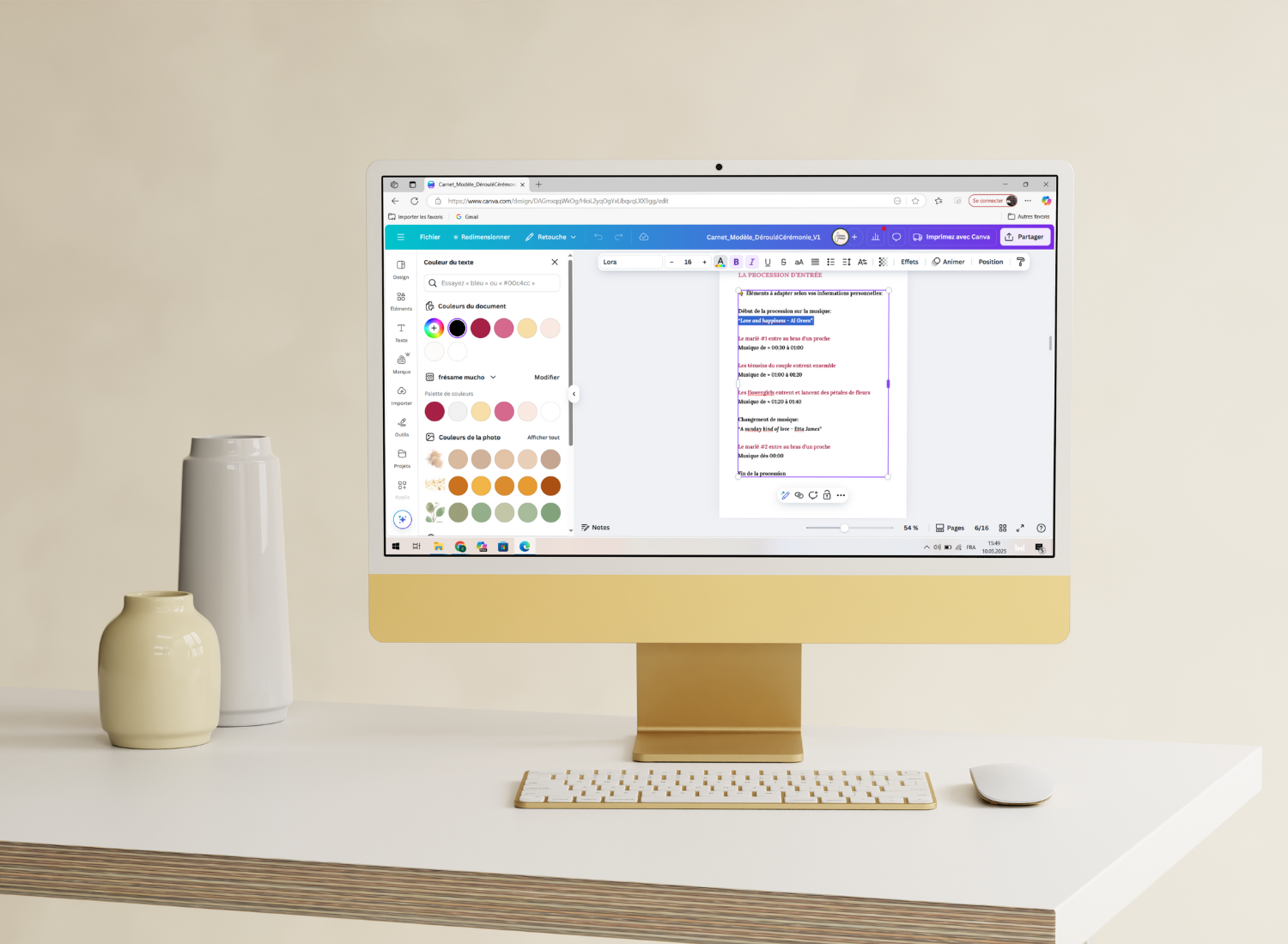 Livre de cérémonie à personnaliser